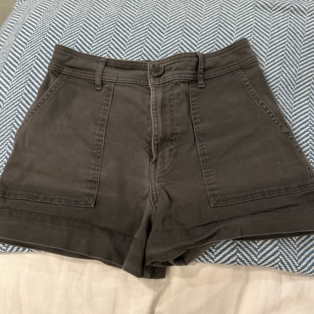 H&M Black High Waist Shorts
